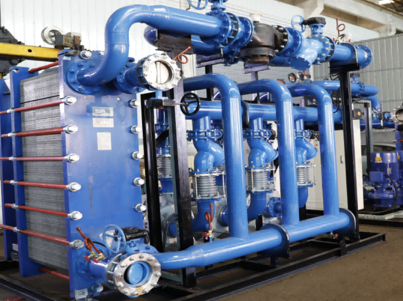 長(zhǎng)沙達(dá)美寰宇中心換熱機(jī)組安裝